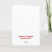 Farben der ligurischen Grußkarte Karte (Rückseite)