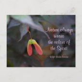 Farben der Natur Emerson Zitat Fotografisch Postkarte (Vorderseite)