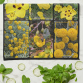 Farben der Natur - Gelbe Blumen Geschirrtuch (Gefaltet)
