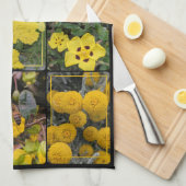 Farben der Natur - Gelbe Blumen Geschirrtuch (Viertel Falte)