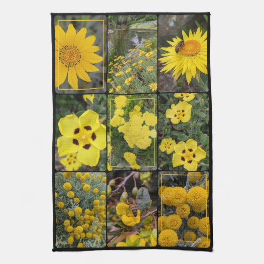 Farben der Natur - Gelbe Blumen Geschirrtuch (Vertikal)