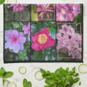 Farben der Natur - rosa Blumen Geschirrtuch (Gefaltet)