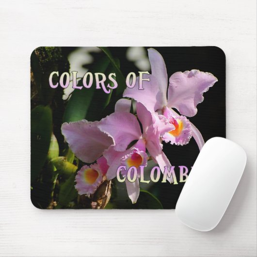 Farben der Orchideen-Mausunterlage Kolumbiens Mousepad (Mit Mouse)