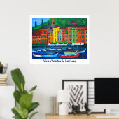 Farben der Portofino-Malerei Poster (Heimbüro)