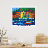 Farben der Portofino-Malerei Poster (Küche)