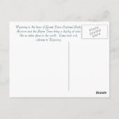 Farben der Postkarte der Tetons (Rückseite)