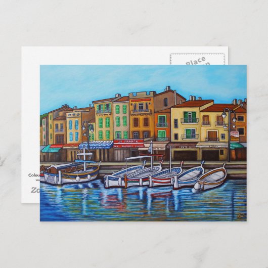 Farben der Postkarte von Cassis (Vorne/Hinten)