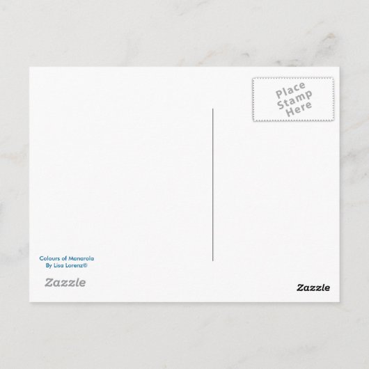 Farben der Postkarte von Manarola (Rückseite)