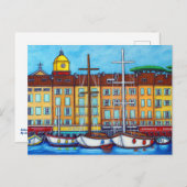 Farben der Postkarte von Saint-Tropez von Lisa Lor (Vorne/Hinten)