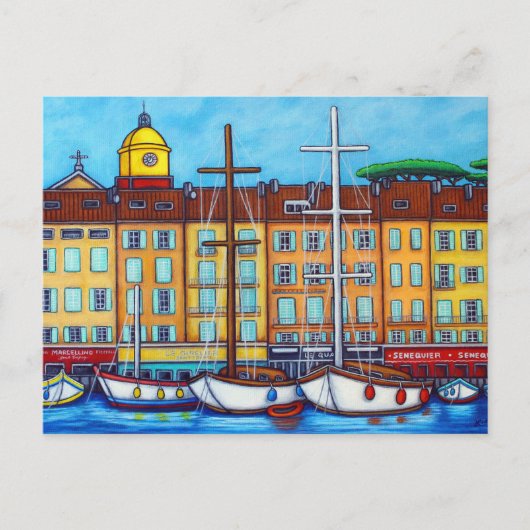 Farben der Postkarte von Saint-Tropez von Lisa Lor (Vorderseite)