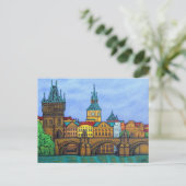 Farben der Prag Post Card von Lisa Lorenz Postkarte (Stehend Vorderseite)