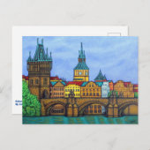 Farben der Prag Post Card von Lisa Lorenz Postkarte (Vorne/Hinten)