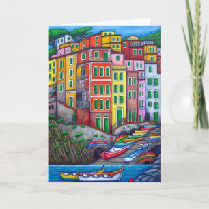 Farben der Riomaggiore Gruß-Karte Karte