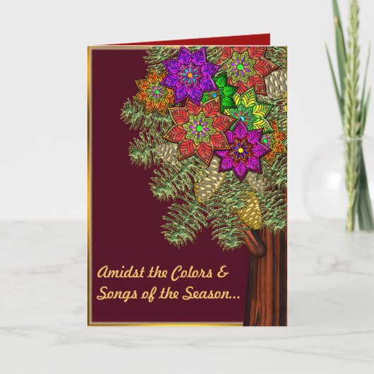 Farben der Saison Feiertagskarte (Vorderseite)