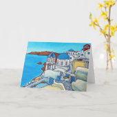 Farben der Santorini Grußkarte von Lisa Lorenz Karte (Gelbe Blume)
