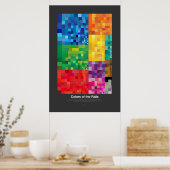 Farben der Schienen (dunkel) Poster (Küche)