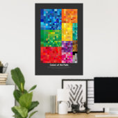 Farben der Schienen (dunkel) Poster (Heimbüro)