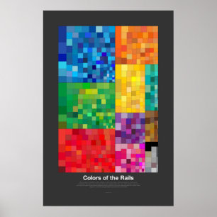 Farben der Schienen (dunkel) Poster
