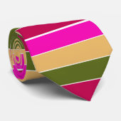 Farben der Streifen der rosa Blume Krawatte (Gerollt)