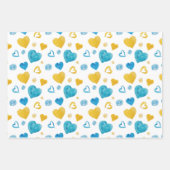 Farben der Ukraine Blau-Gelb-Weiß Geschenkpapier Set (Vorderseite)