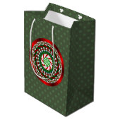 Farben der Weihnachtsgeschenktasche Mittlere Geschenktüte (Rückseite Schrägansicht)
