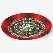 Farben der Weihnachtspapierplatte Pappteller (Schrägansicht)