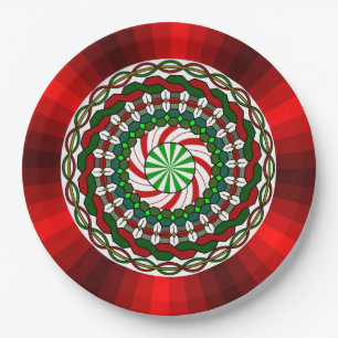 Farben der Weihnachtspapierplatte Pappteller