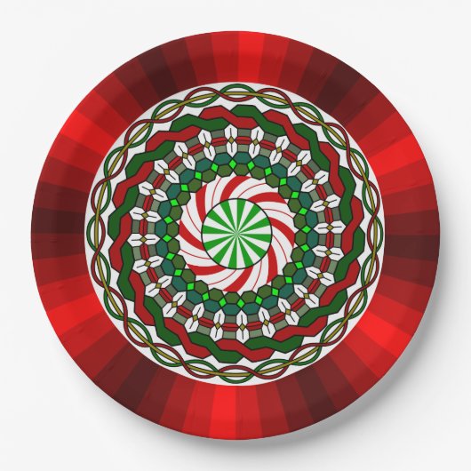 Farben der Weihnachtspapierplatte Pappteller (Vorderseite)
