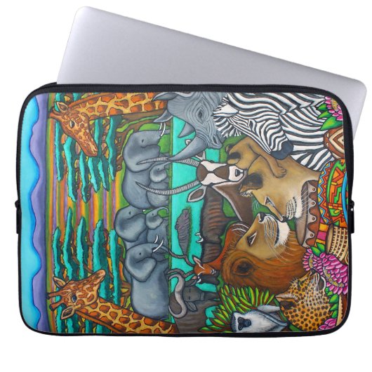 Farben des Afrika-Neopren-Laptops Sleeve 13 Zoll (Vorderseite)