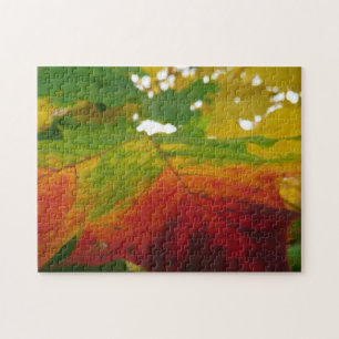 Farben des Ahornblattes Herbst Naturfotografie Puzzle