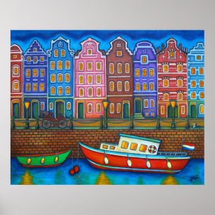 Farben des Amsterdamer Poster Print von Lisa Loren