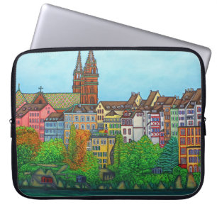 Farben des Basler Laptop-Schläfchens von Lisa Lore Laptopschutzhülle
