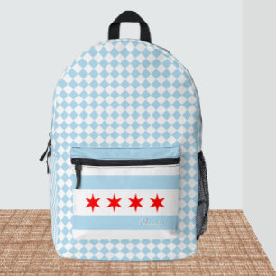 Farben des Chicagoer Rucksacks, Chicagoer Flagge Bedruckter Rucksack
