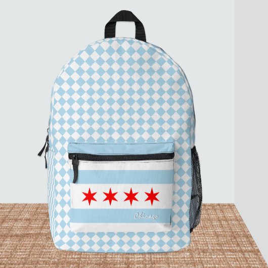 Farben des Chicagoer Rucksacks, Chicagoer Flagge Bedruckter Rucksack