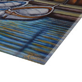 Farben des dekorativen Glaszuschnitt von Cassis Schneidebrett (Ecke)