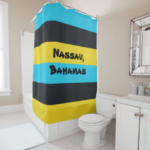 Farben des Duschvorhangs der Flagge von Nassau Duschvorhang