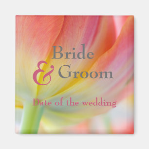 Farben des Frühlings-Tulpe-Save the Date Magneten Magnet