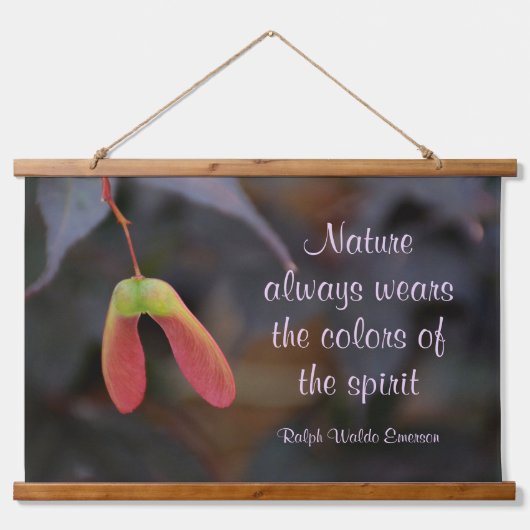 Farben des Geistes Emerson Zitat Fotografisch Wandteppich Mit Holzrahmen (Vorne)