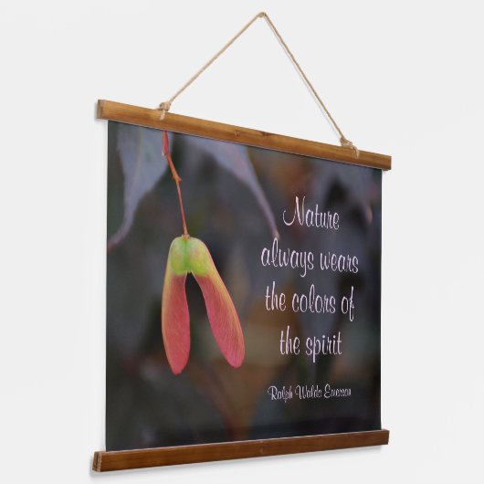 Farben des Geistes Emerson Zitat Fotografisch Wandteppich Mit Holzrahmen (Gewinkelt)