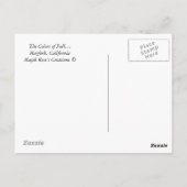 Farben des Herbstes... Postkarte (Rückseite)