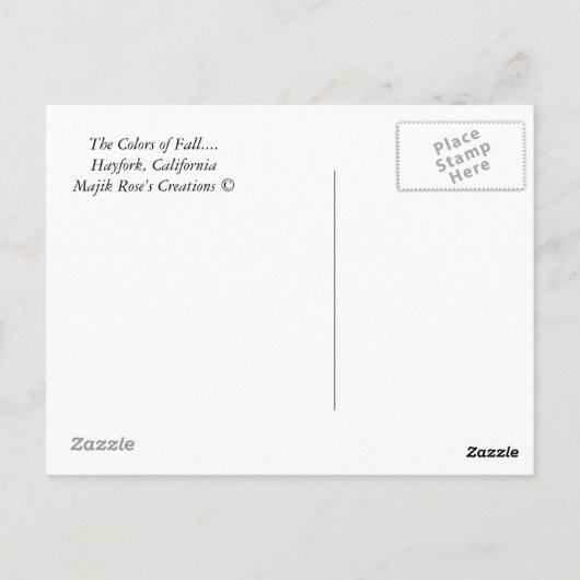 Farben des Herbstes... Postkarte (Rückseite)
