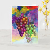 Farben des Herbstweinstocks Karte (Gelbe Blume)