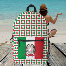 Farben des italienischen Rucksacks, Italiens, ital Bedruckter Rucksack