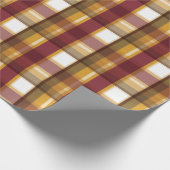 Farben des Karierten Herbstmusters Geschenkpapier (Ecke)