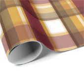 Farben des Karierten Herbstmusters Geschenkpapier (Rolleneckpunkt)