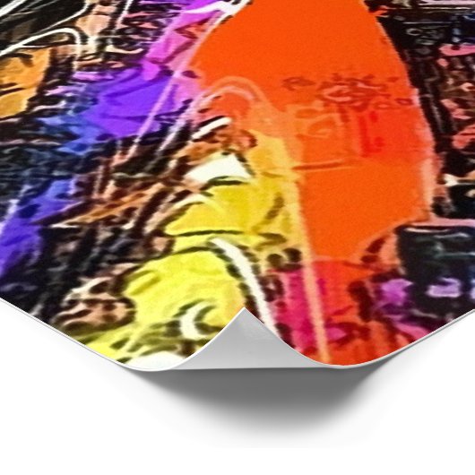 Farben des Lebens Abstrakt Grafitti Art Poster von (Ecke)