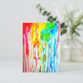 Farben des Lebens Postkarte (Stehend Vorderseite)