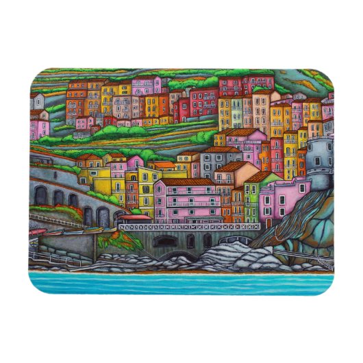 Farben des Manarola 3"x4" Foto Magnet (Horizontal)