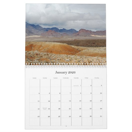 Farben des Mojave 2011 Kalender (Jan 2026)
