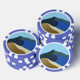 Farben des Monte Tamalpais Malerei Poker Chips